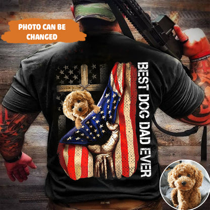 Petthouse | Personalized Dog Us Flag Happy Independence Day Shirt, Dog Dad American Pride Dog