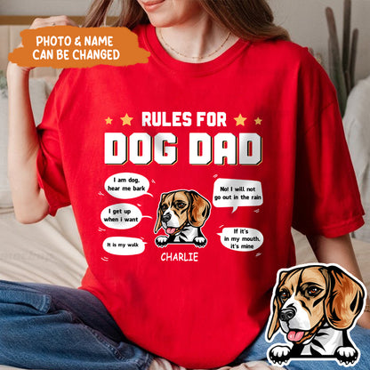 Petthouse | Personalized Dog Rules For Dog Parent Shirt, Funny For Dog Dad Dog Lover Dog Owner