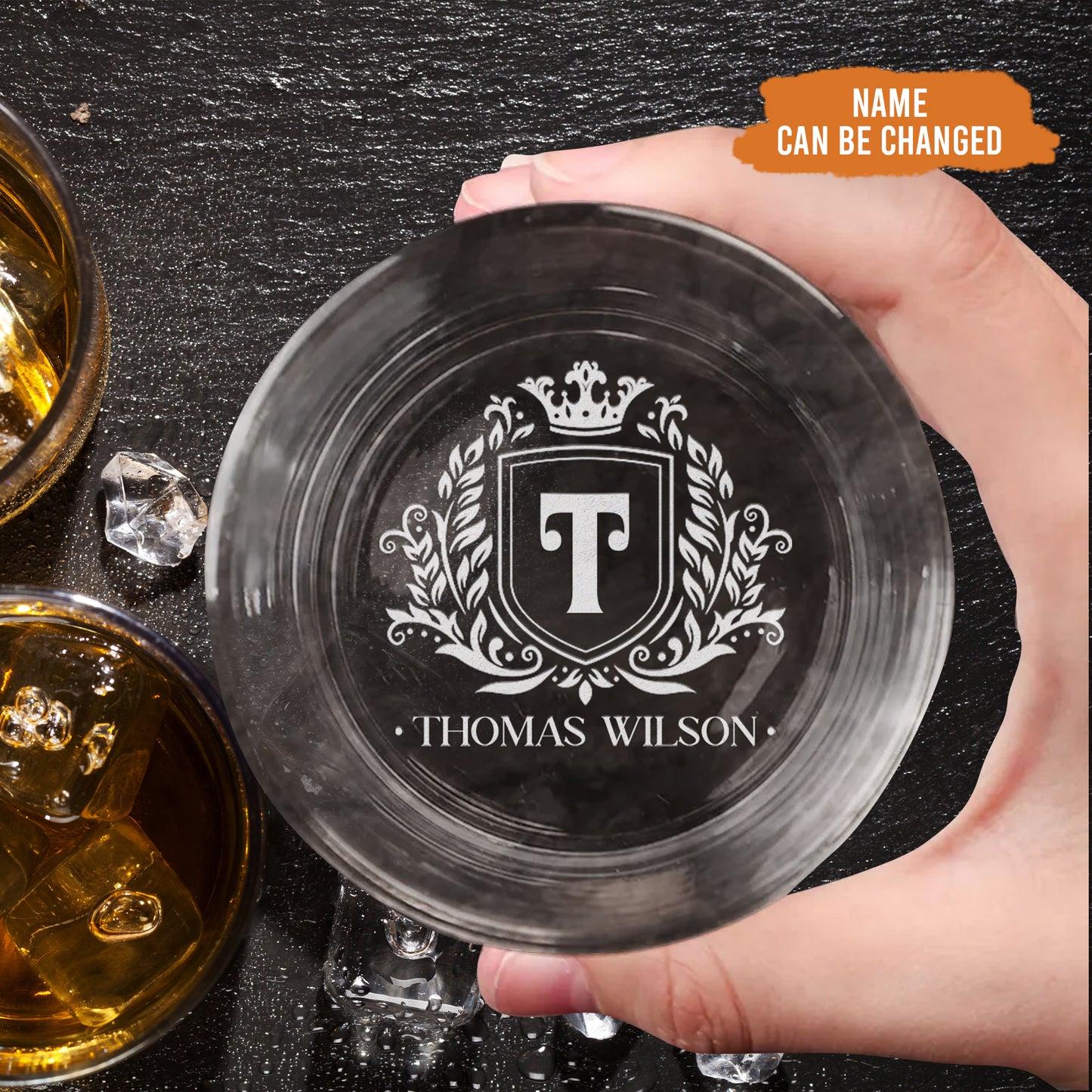 Petthouse | Custom Name Whisky Glass, Beer Can, Engraved Glass Whiskey Glass With Name