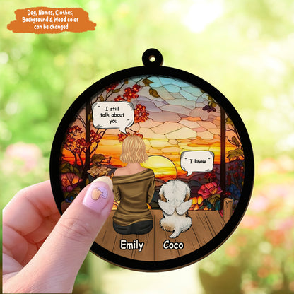 Petthouse | Personalized Memorial Dog Suncatcher, Memorial Gift For Dog Lovers, Loss Of Dog Sympathy