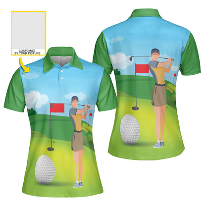 Petthouse | Customized Name Female Golf Player Polo Shirt Love Golf Sport Shirt Sport Outfit Team Gift For Golfers