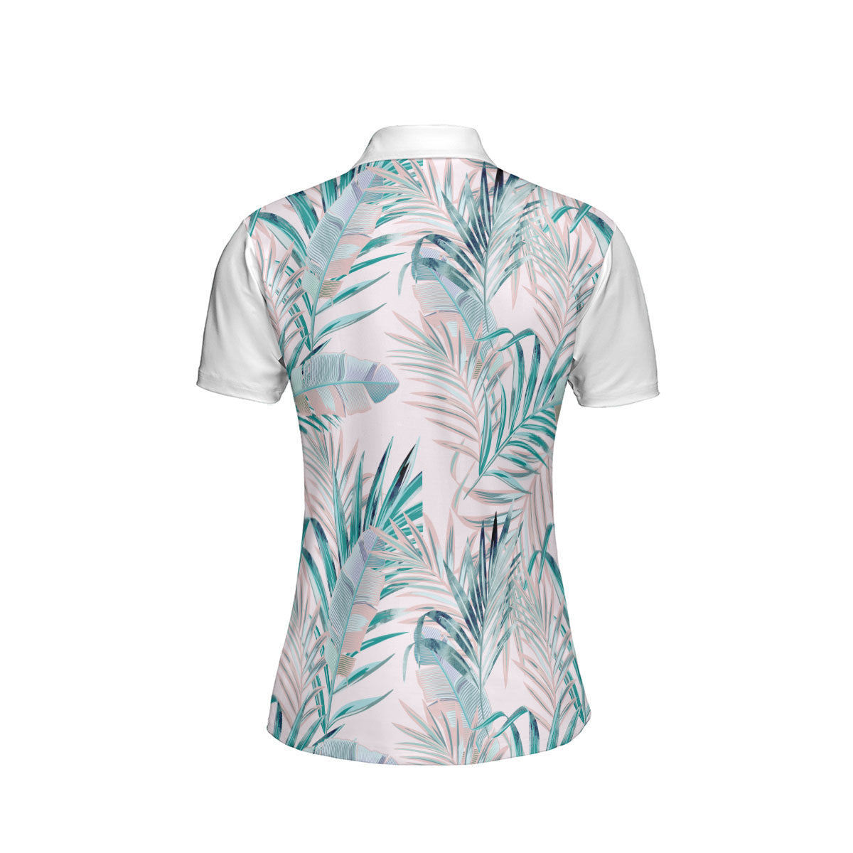 Petthouse | Tropical Leaf Golf Sport Polo Leaves Plants Pattern Polo Shirt Polo Activewear Workout Clothes Summer Vibes