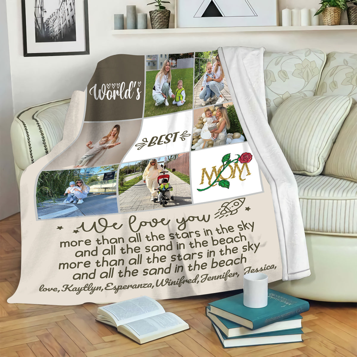 Petthouse | Customized To My Son Blanket From Parents, We Love You More Than All The Stars Blanket Warm From Mom