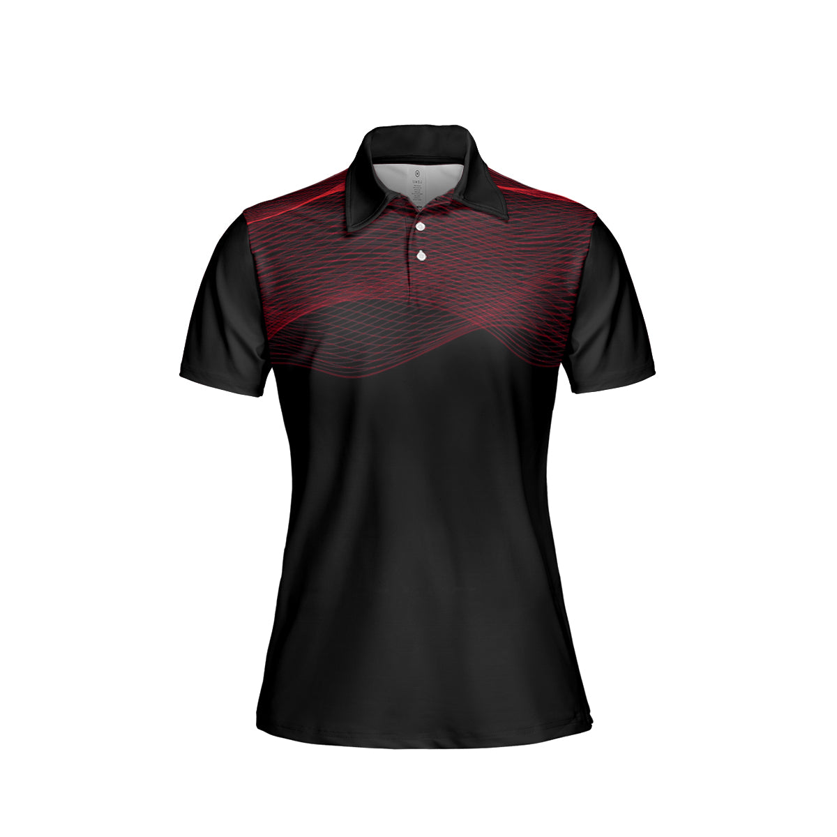 Petthouse | Wavy Red Lines Pattern Women's Polo Shirts Golfer Gift Golfing Styles Sports Team Gift