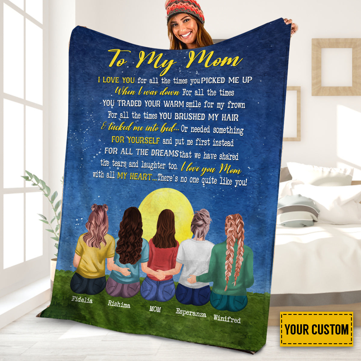 Petthouse | Personalized To My Mom Travel Blanket, I Love You For All The Times, Funny Mother's Day Throw Blanket