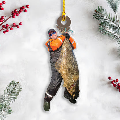 Petthouse | Personalized Fishing Photo Ornament, Fisherman Ornaments, Fishing Ornament Christmas