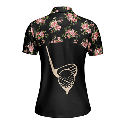 Petthouse | Golf Polo Shirt Flower Golf Player Mom Golfer Polo Short Sleeve Polo For Girls Sport's Lovers Gift Mommy