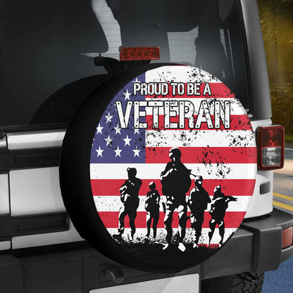 Petthouse | American Veteran Spare Tire Cover Veteran Army Military Tire Protector Wheel Cover Memorial Day Gift