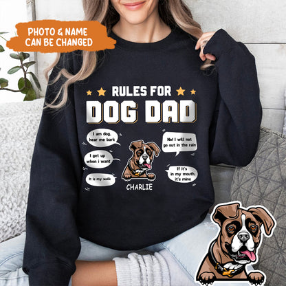 Petthouse | Personalized Dog Rules For Dog Parent Shirt, Funny For Dog Dad Dog Lover Dog Owner