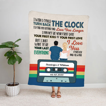 Petthouse | Customized Girlfriend Valentines Throw Blanket, Turn Back The Clock Sherpa Blanket, Wedding Planning