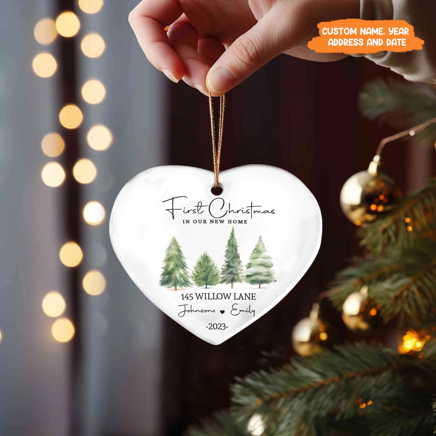 Petthouse | Personalized First Christmas In Our New Home Ornaments, 2024 Home Keepsake, Christmas Gift