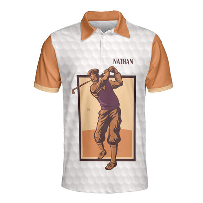 Petthouse | Customized Old Man Playing Golf Classic Man Polo Shirts Golfing Lover Golfer Daddy Gift