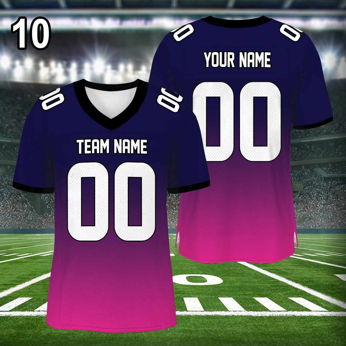 Petthouse | Custom Football Team Jersey Shirt, Personalized Football Jersey, V-neck Short Sleeve Jersey Shirt, Football Jerseys