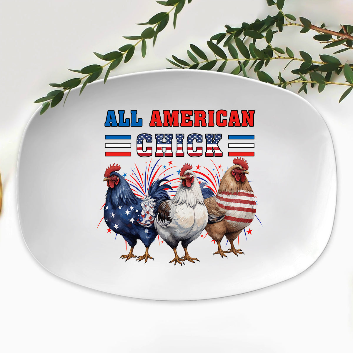 Petthouse | Grilling Plate For Independence Day, Chicken American Grilling Plate, Bbq Platter, Independence Day Gift