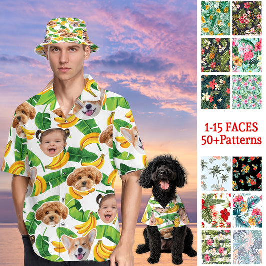 Petthouse | Personalized Hawaiian Shirt With Face, Summer Outfits Hawaiian Shirt For Men Women