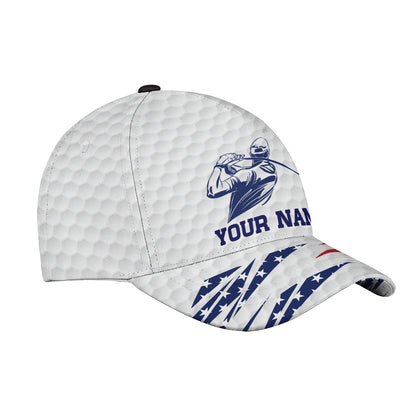 Petthouse | Customized Name American Golfer Cap Patriotic Golf Sport Hat Golf Cap Gift Golfers Gift Golf Lovers Gift