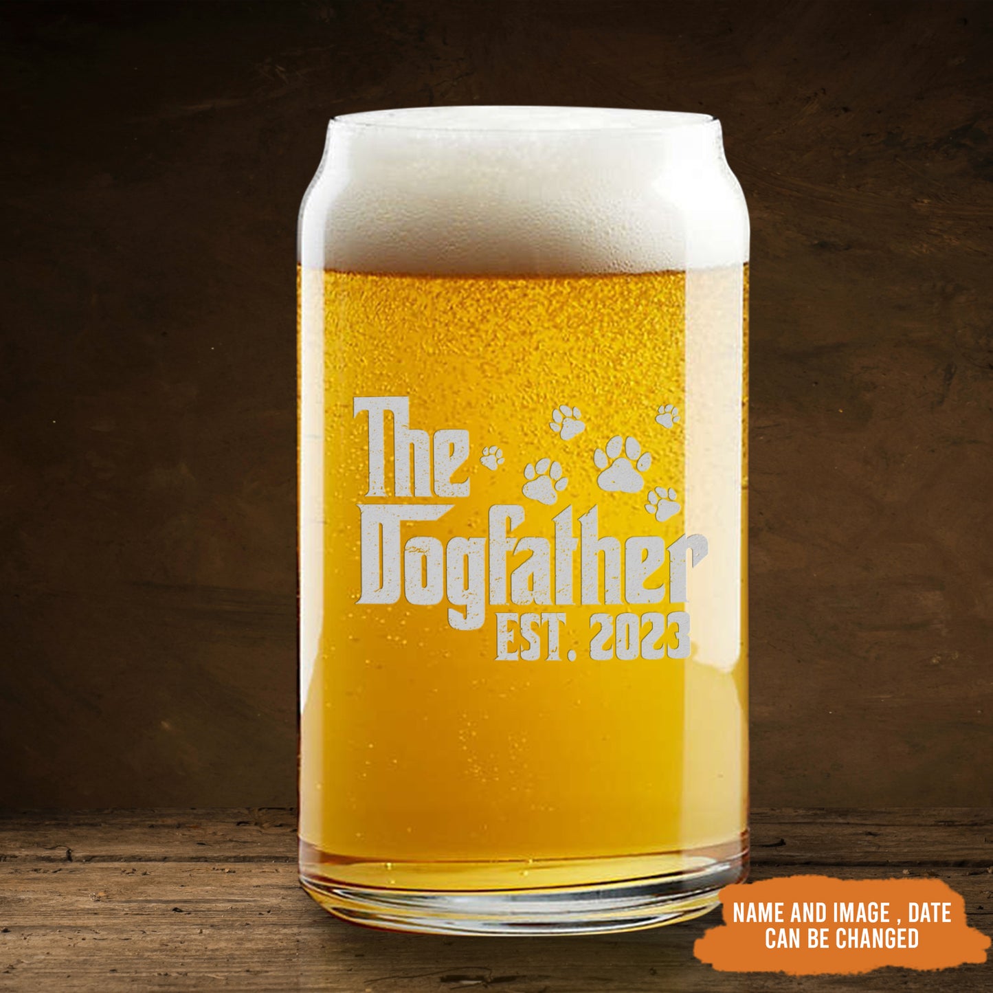 Petthouse | Personalized The Dogfather Whiskey Glass, Dog Photo Rock Glass Gift For Dog Lovers