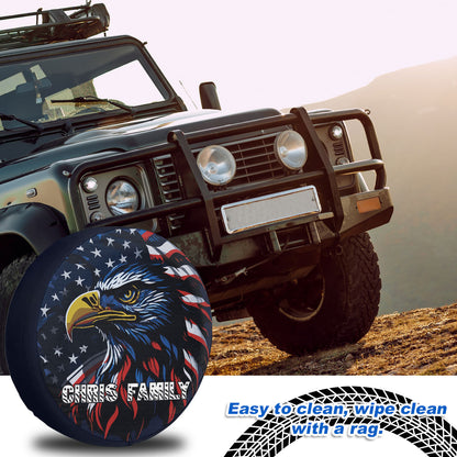 Petthouse | Customized Beautiful Eagle On American Flag Spare Tire Cover For Patriot 4th Of July