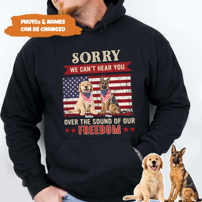 Petthouse | Custom Dog Happy 4th July Sound Of Freedom Dog Shirt, Independence Day, Gift Dog Lovers