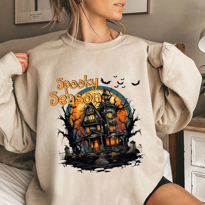 Petthouse | Halloween Spooky Season Shirt, Spooky House Shirt For Mom, Fall Halloween Shirt