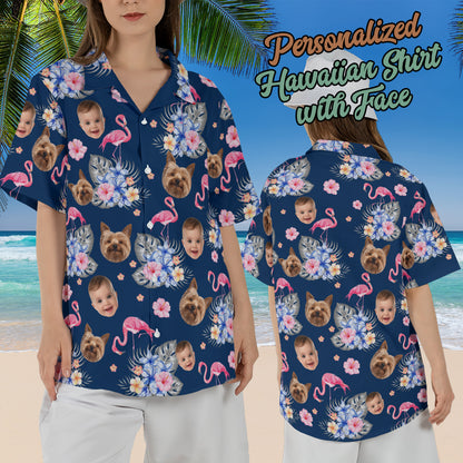 Petthouse | Custom Face Hawaiian Shirt, With Any Images, Button Downs For Family, Beach Fattern