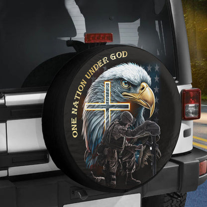 Petthouse | Soldier Veteran Eagle Wheel Tire Covers One Nation Under God Memorial Day Car Accessories Veteran Dad Gifts