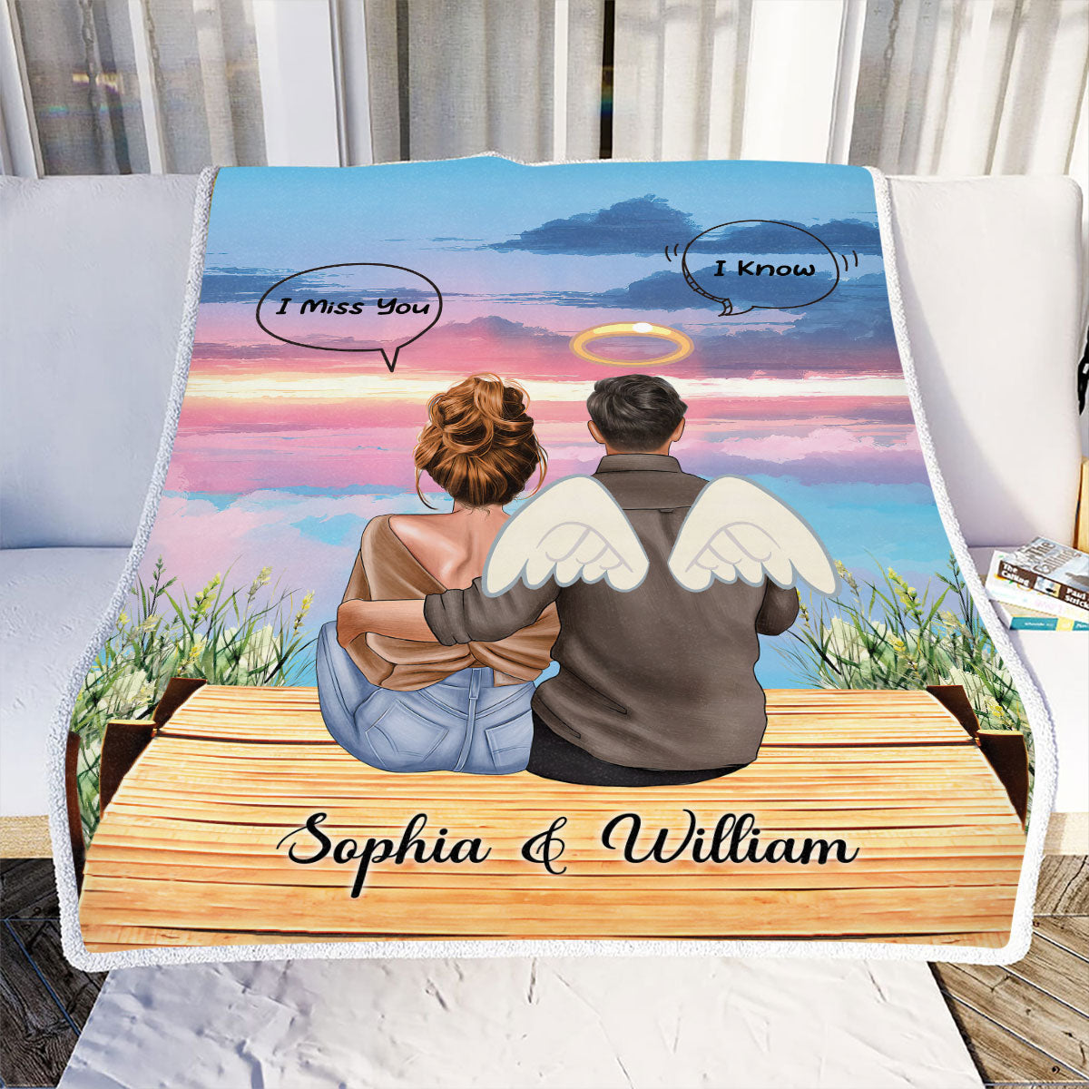 Petthouse | Customized Best Valentines Day Fleece Blanket, Still Talk About You Widow Middle Aged Couple Skin