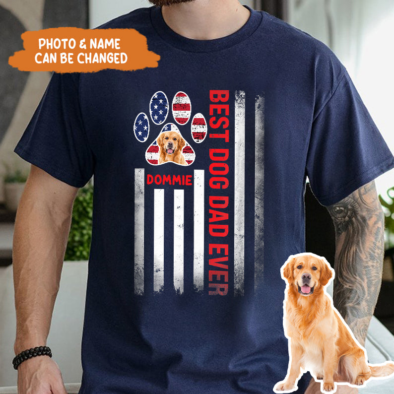 Petthouse | Custom Dog Dad Dog Dad Shirts, Independence Day Lover Dog Shirt Father's Day Tshirt