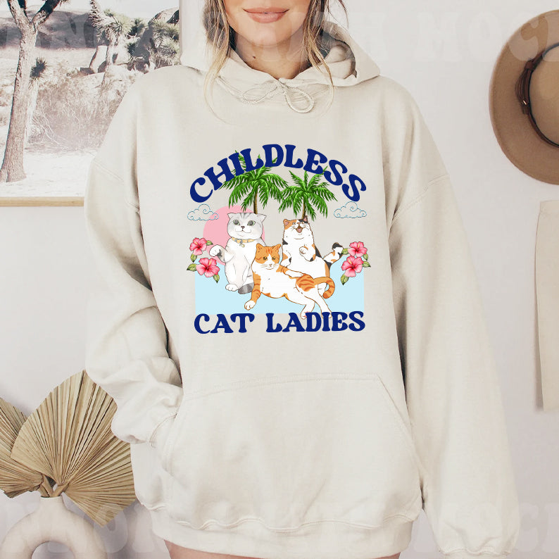 Petthouse | Childless Cat Ladies Shirt, Childless Cat Lady, Cat Ladies Coconut Tree, Comma La America