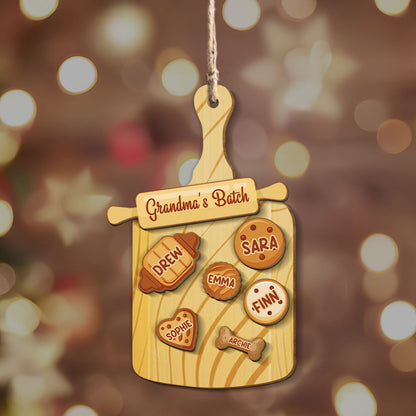 Petthouse |  Custom Family Cookie Ornament, Family Name Ornament, Baking Ornament, Gifts For Grandma