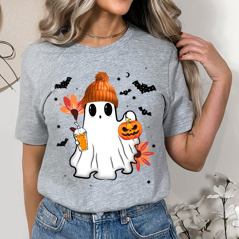 Petthouse | Halloween Ghost Shirt, Cute Ghost Shirt, Womens Halloween Shirt, Spooky Season Shirt