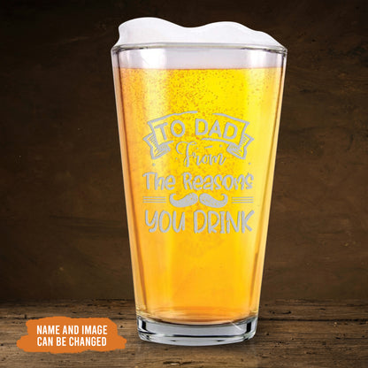 Petthouse | Personalized To Dad From The Reasons You Drink Dog Dad Whiskey Glass, Present For Dad