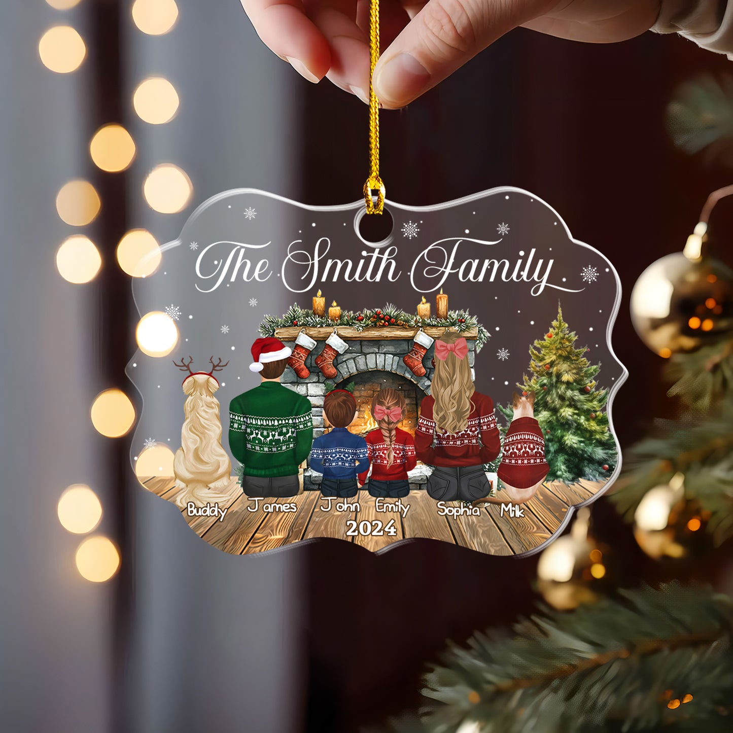 Petthouse | Personalized Family With Pets Ornament, Family Christmas Ornament, Christmas Keepsake, Xmas Gifts