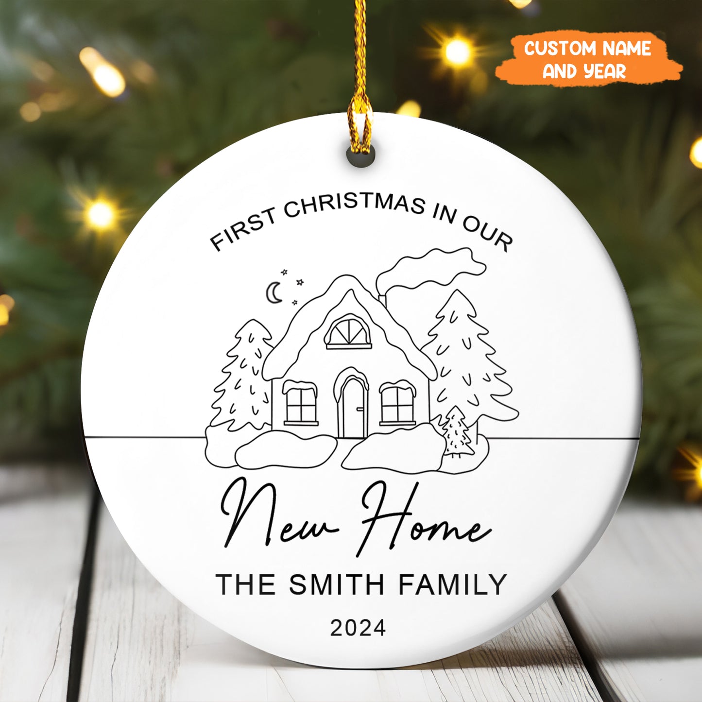 Petthouse |  Personalized First Christmas In Our New Home 2024, Housewarming Gift, Christmas Ornament