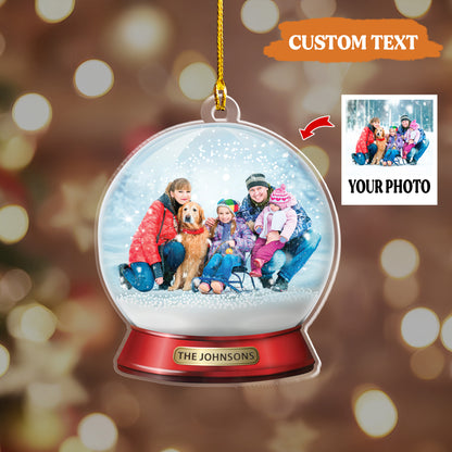 Petthouse | Personalized Family And Pet Ornament, Custom Family And Pet Photo, Christmas Customized Ornament