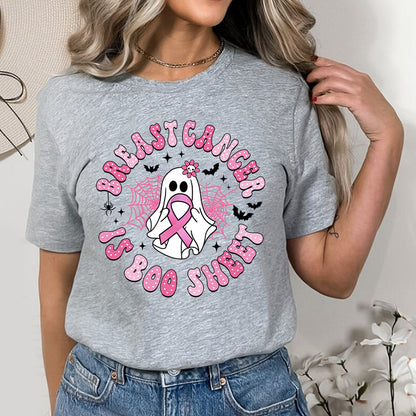 Petthouse | Breast Cancer Is Boo Sheet Halloween Shirt , Retro Breast Cancer, Breast Cancer Awareness