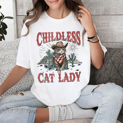 Petthouse | Childless Cat Lady Shirt, Childless Cat Ladies Shirt, Blue 2024 Tshirt, Cat Lady Shirt