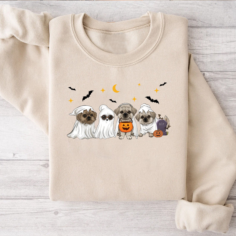 Petthouse | Funny Ghost Dog T-shirt, Halloween Cute Shirt, Spooky Season Gift, Dog Lovers Tshirt