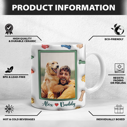 Petthouse | Custom Best Dog Dad Ever 3d Inflated Effect Mug, Best Dog Dad Ever, Gift Dog Lovers