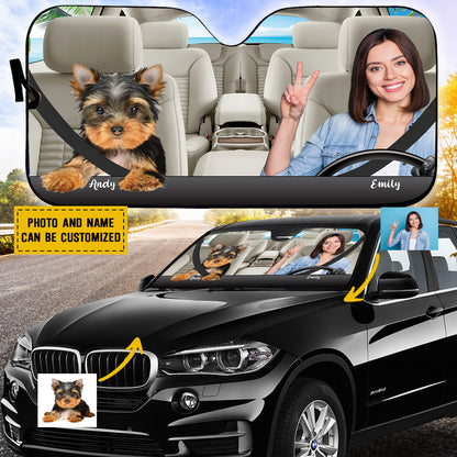 Petthouse | Custom Photo Sunshade Funny Go To Beach Together Windshield Sun Shade  For Dog Mom Dog Dad