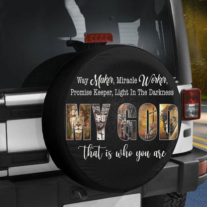 Petthouse | Lion Of Judah Spare Wheel Cover Jesus Christian Way Maker Spare Tire Cover, Car Decor