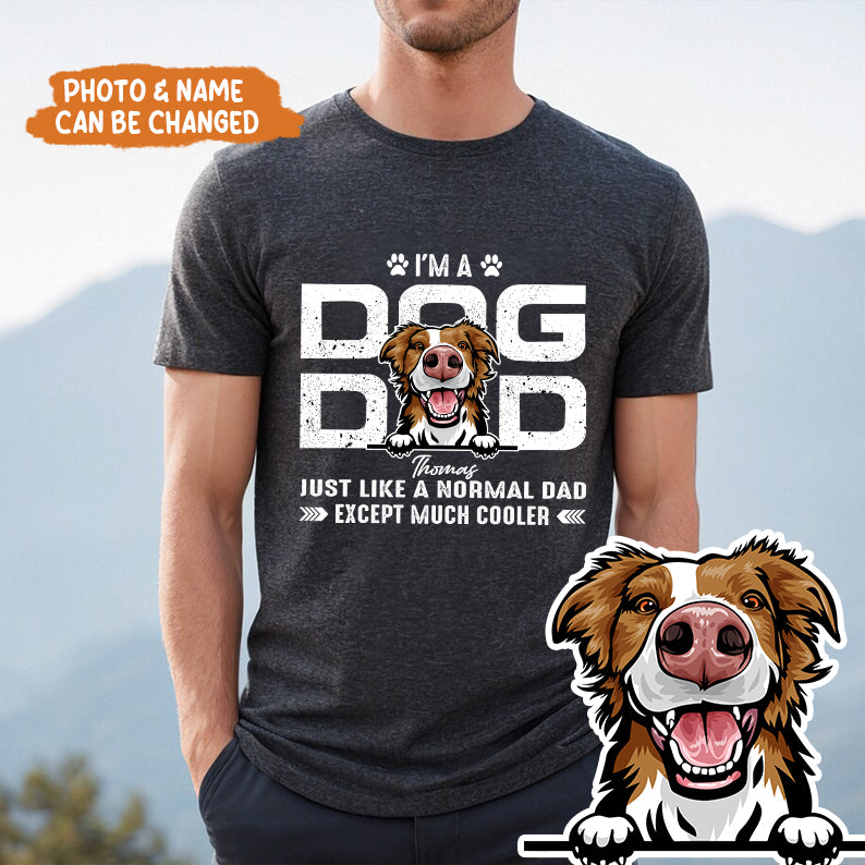 Petthouse | Customized I'm Dog Dad Shirt, Berger Australien Art Novelty Shirt, Father Gifts For Dog