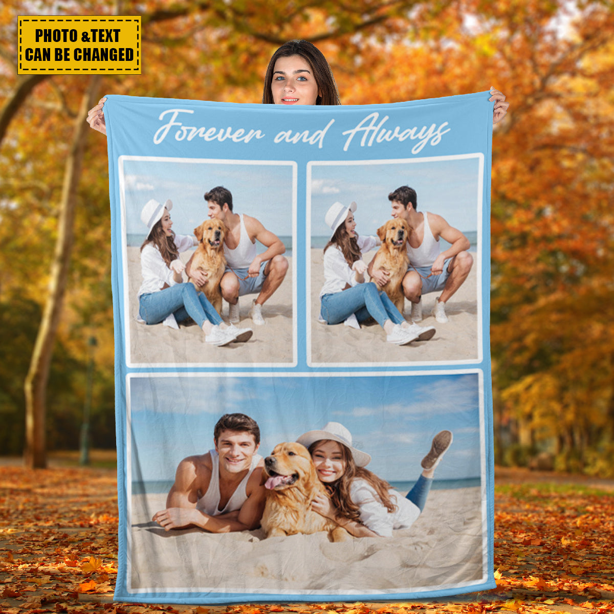 Petthouse | Custom Photo Blanket Christmas Fleece Blanket, Quilt Blanket Gift For Family