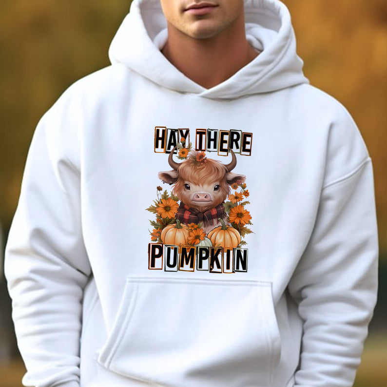 Petthouse | Hay There Pumpkin Cow Shirt, Autumn Fall Thanksgiving, Housewarming Gift, Spooky Vibes