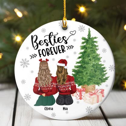 Petthouse | Custom Besties Forever Ornament, Best Friend Ornament, Best Friend Gifts, Besties Keepsakes