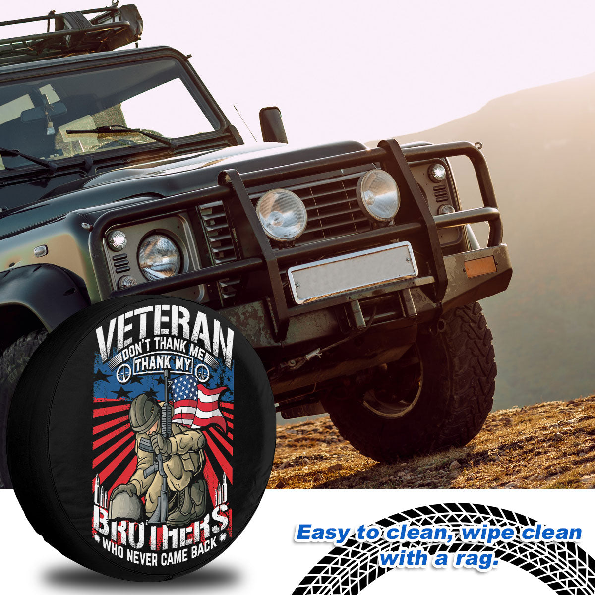 Petthouse | American Veteran Memorial Day Spare Tire Cover Veteran Soldier Army Military Car Accessories Truck Decor