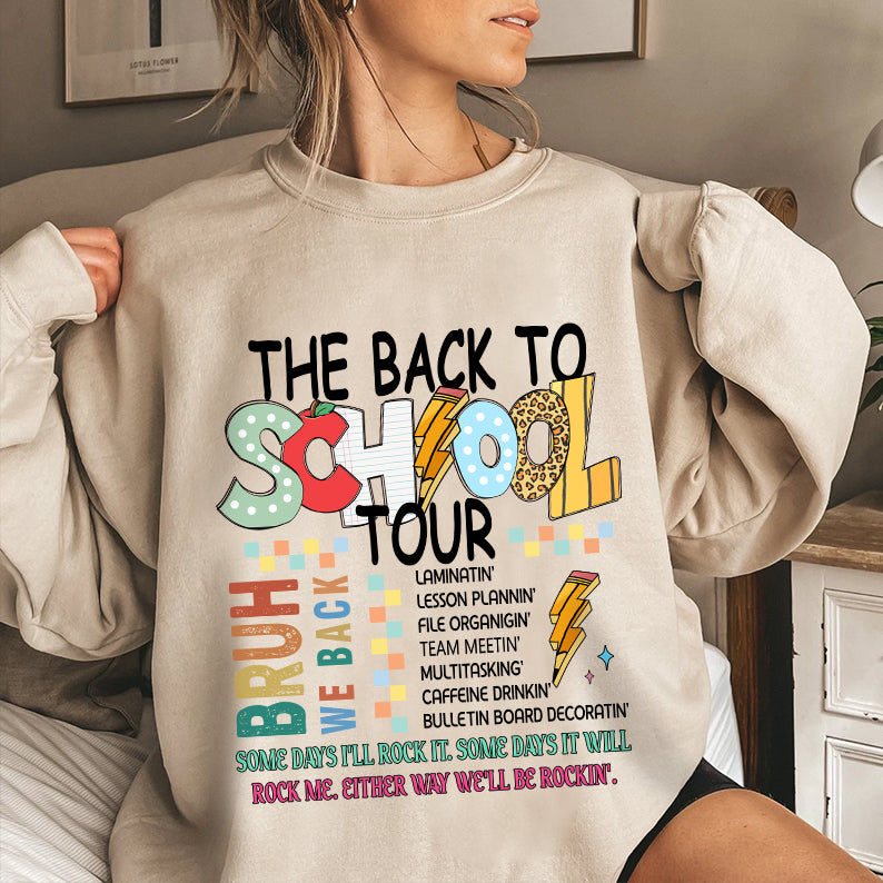 Petthouse | The Back To School Tour Shirt, Bruh We Back T Shirt, Teacher T Shirt, School Doodles