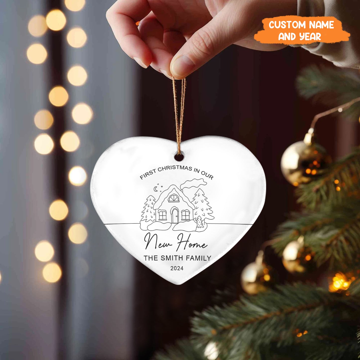 Petthouse |  Personalized First Christmas In Our New Home 2024, Housewarming Gift, Christmas Ornament