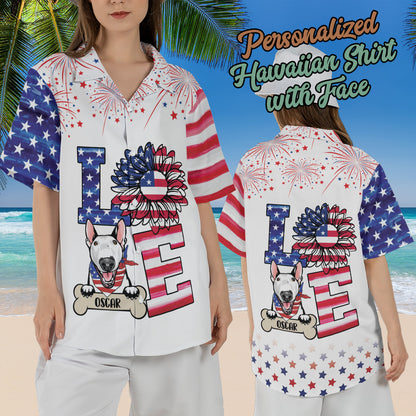 Petthouse | Personalized Dog Lover Hawaiian Shirt, 4th Of July Independence Day, Gift Pet Lovers