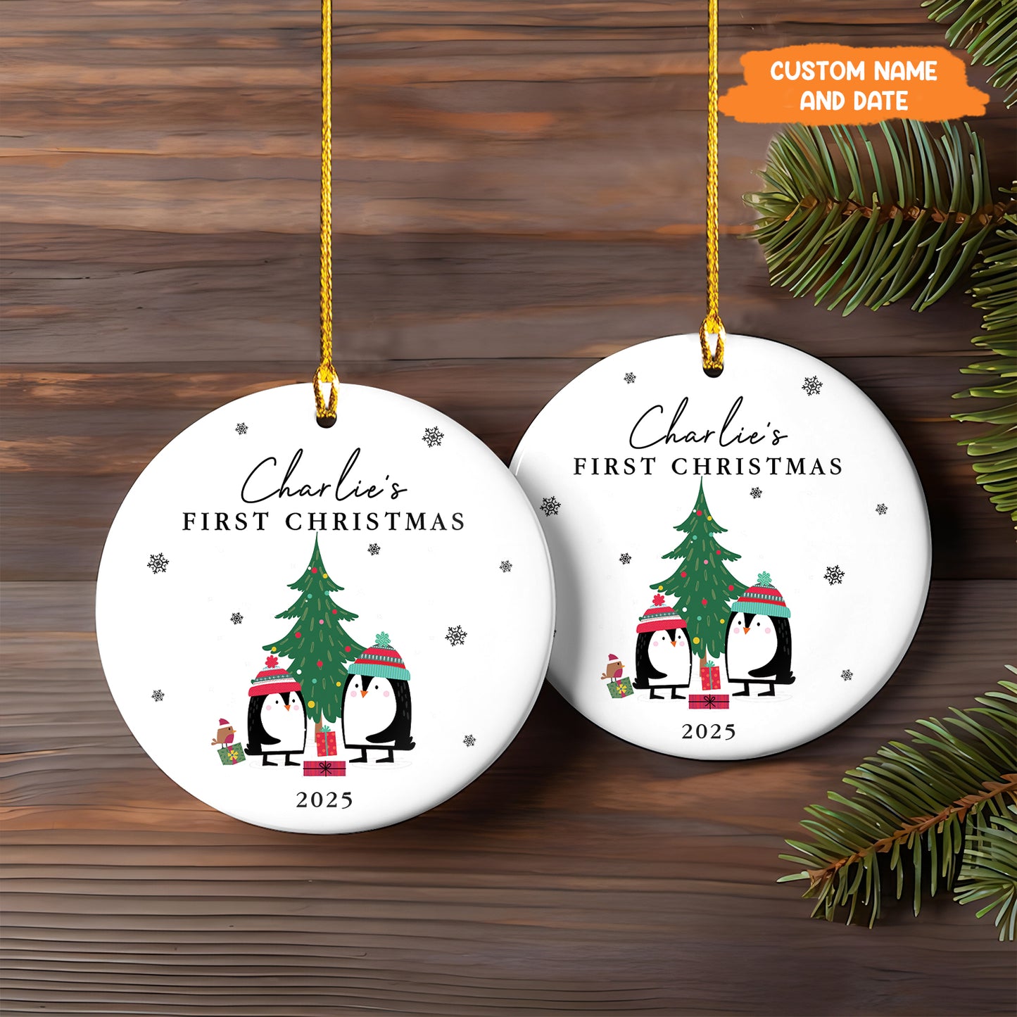 Petthouse | Personalized Baby's First Christmas Ornament 2024, First Christmas Ornament, Christmas Tree